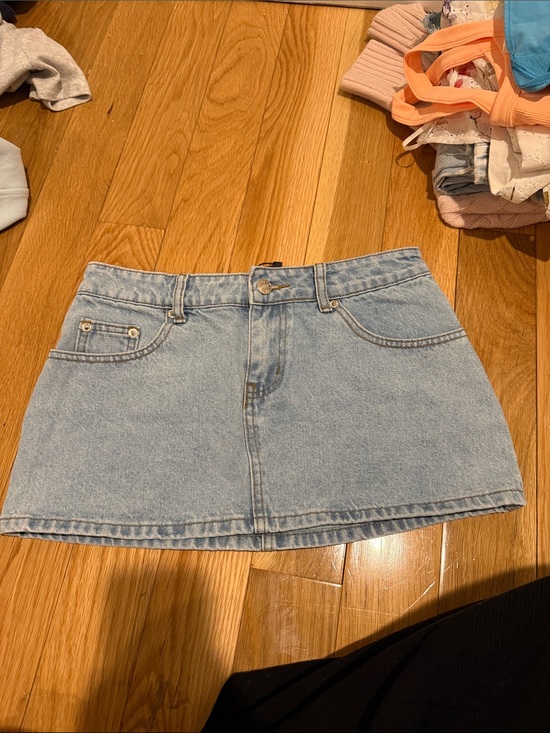 Edikted Dresses & Skirts - Edikted Light Wash Denim Mini Skirt - Classic Women's Jean Skirt